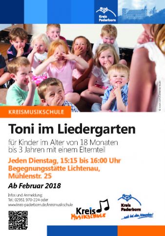 Plakat Toni im Liedergarten